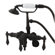 Elements of Design Hot Springs Three Handle Wall Mount Clawfoot Tub Faucet with Hand Shower