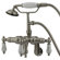 Elements of Design Hot Springs Three Handle Wall Mount Clawfoot Tub Faucet with Hand Shower