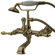 Elements of Design Hot Springs Double Handle Wall Mount Clawfoot Tub Faucet with Hand Shower
