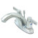 Elements of Design NuvoFusion Double Handle High Rise C Spout Bathroom Faucet with Brass Pop-Up