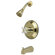 Elements of Design Vintage Thermostatic Pressure Balanced Tub and Shower Faucet with Porcelain Cross Handles