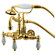 Elements of Design Hot Springs  Three Handle Wall Mount Clawfoot Tub Faucet with Hand Shower