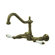 Elements of Design Heritage Two Handle Wall Mount Bridge Kitchen Faucet with Porcelain Lever Handles