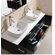Virtu Augustine Double 58.7" Bathroom Vanity Set in Espresso/Black