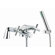 Fima by Nameeks Maxima Double Handle Deck Mount Thermostatic Bath Tub Faucet with Hand Shower
