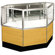 Sturdy Store Displays Streamline 38" x 51" Half Vision Inside Corner Showcase with Panel Back