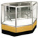 Sturdy Store Displays Streamline 38" x 42" Full Vision Inside Corner Showcase with Mirror Back