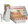 Berg Furniture Sierra Twin over Full L-Shaped Bunk Bed with Desk and Storage