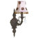 Jubilee Collection  Wall Sconce with Brown Bead Shade in Mocha