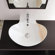 Scarabeo by Nameeks Zefiro 50/R Mensola Wall Mounted or Above Counter Bathroom Sink in White