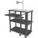 H. Wilson Company Tuffy Open Shelf Extra Wide Presentation Station with Black Legs