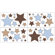 Sweet Jojo Designs Soho Blue and Brown Collection Wall Decal Stickers 