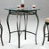 Chintaly Imports Round Wrought Iron Counter Table in Dark Champagne