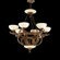 Zaneen Lighting Melilla Six Light Chandelier in Rustic Bronze