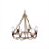 Zaneen Lighting Torino Six Light Pendant in Weathered Champagne