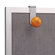 Alba, Inc Cubicle Garment Peg, 1 Hook, 2-19/50 x 7-8/9 x 4-31/50, Metallic Grey