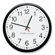 Charles Leonard Co. Wall Clock, 12", Plastic, Black Frame/White Dial