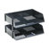 Deflect-O Corporation Industrial Stacking Tray Set, Two-Tier, Plastic, Black