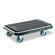 Deflect-O Corporation Heavy-Duty Platform Cart, 500lb Capacity, 20-9/10w x 32-5/8d x 9h, Black                                                     
