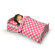 Badger Basket Doll Travel Case with Bed and Bedding in Dark Pink