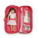 Badger Basket Doll Travel Case with Bed and Bedding in Dark Pink