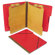 S&J PAPER Classification Folios w/Fastener, Ltr, 6-Section, Executive Red, 10/bx                                                       