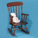 Gift Mark New Style Natural Spindle Rocker