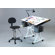 Martin Universal Design Weber Creation Station Melamine Drafting Table with High Chair