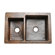 Premier Copper Products 33" Copper Hammered 40/60 Double Bowl Kitchen Sink in Oil Rubbed Bronze