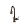 Premier Copper Products Hammered Apron Single Basin Kitchen Sink with ORB Pull Down Faucet, Drain and Accessories