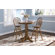 Liberty Furniture Nostalgia Casual Dining 3 Piece Round Pub Table Set with Arrow Back Barstools in Medium Oak