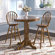 Liberty Furniture Nostalgia Casual Dining 5 Piece Round Pub Table Set with Press Back Barstools in Medium Oak