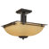 Yosemite Home Decor Half Dome 2 Light Semi Flush Mount