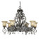 Vaxcel Bellagio Chandelier Pot Rack with 8 Light