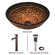 Vigo Copper Mosaic Glass Vessel Sink with Faucet in Oil Rubbed Bronze