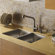 Vigo 29" x 20" Undermount Double Bowl Kitchen Sink with Faucet and Soap Dispenser in Satin