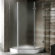 Vigo Neo-Angle Door Frameless Shower Enclosure with Base & Knob Handles