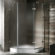 Vigo Neo-Angle Door Frameless Shower Enclosure with Base & Knob Handles