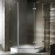 Vigo Neo-Angle Door Frameless Shower Enclosure with Base & Knob Handles
