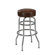 Regal Steel Double Ring 30" Backless Metal Swivel Barstool