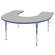 ECR4kids 60" x 66" Horseshoe Shaped Adjustable Activity Table in Gray