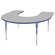 ECR4kids 60" x 66" Horseshoe Shaped Adjustable Activity Table in Gray