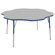 ECR4kids 60" Flower Shaped Adjustable Activity Table in Gray
