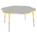 ECR4kids 60" Flower Shaped Adjustable Activity Table in Gray