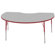 ECR4kids 48 x 72 Kidney Shaped Adjustable Activity Table in Gray