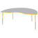 ECR4kids 48 x 72 Kidney Shaped Adjustable Activity Table in Gray