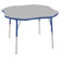 ECR4kids 48" Clover Shaped Adjustable Activity Table in Gray