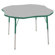 ECR4kids 48" Clover Shaped Adjustable Activity Table in Gray