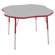 ECR4kids 48" Clover Shaped Adjustable Activity Table in Gray