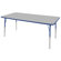 ECR4kids 36" x 72" Rectangular Adjustable Activity Table in Gray